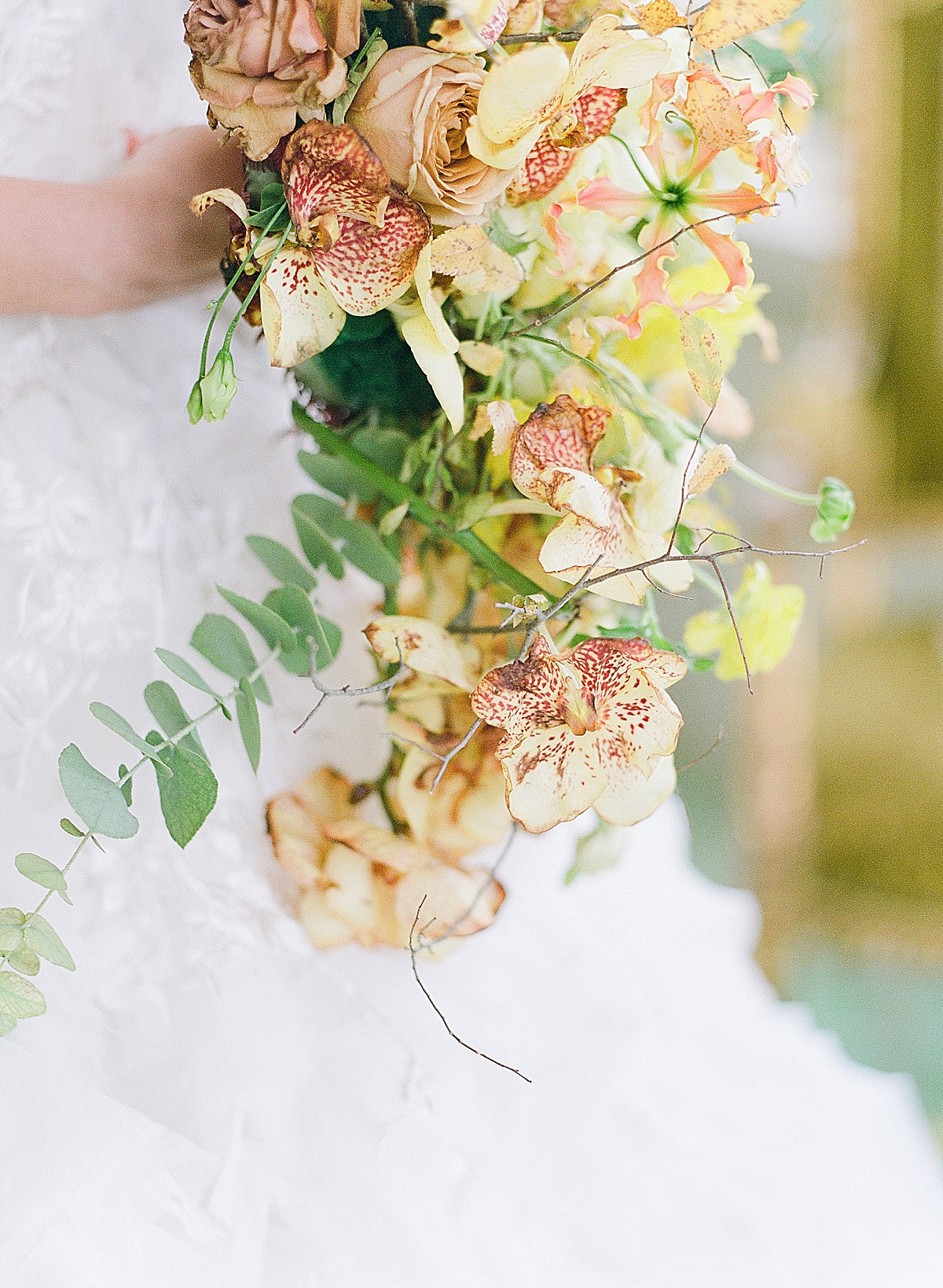 Detail of Yellow Bridal Bouquet Photo