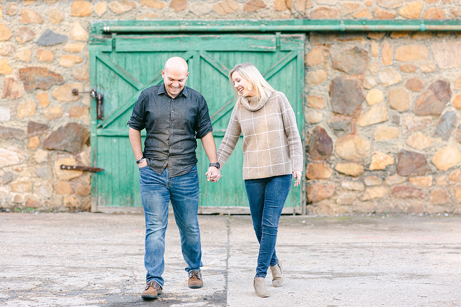 Couple Laughing And Walking Together Photo
