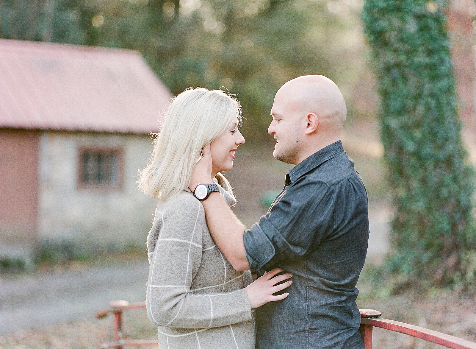 John C Campbell Folk School Engagement Session Couple Laughing Together Photo