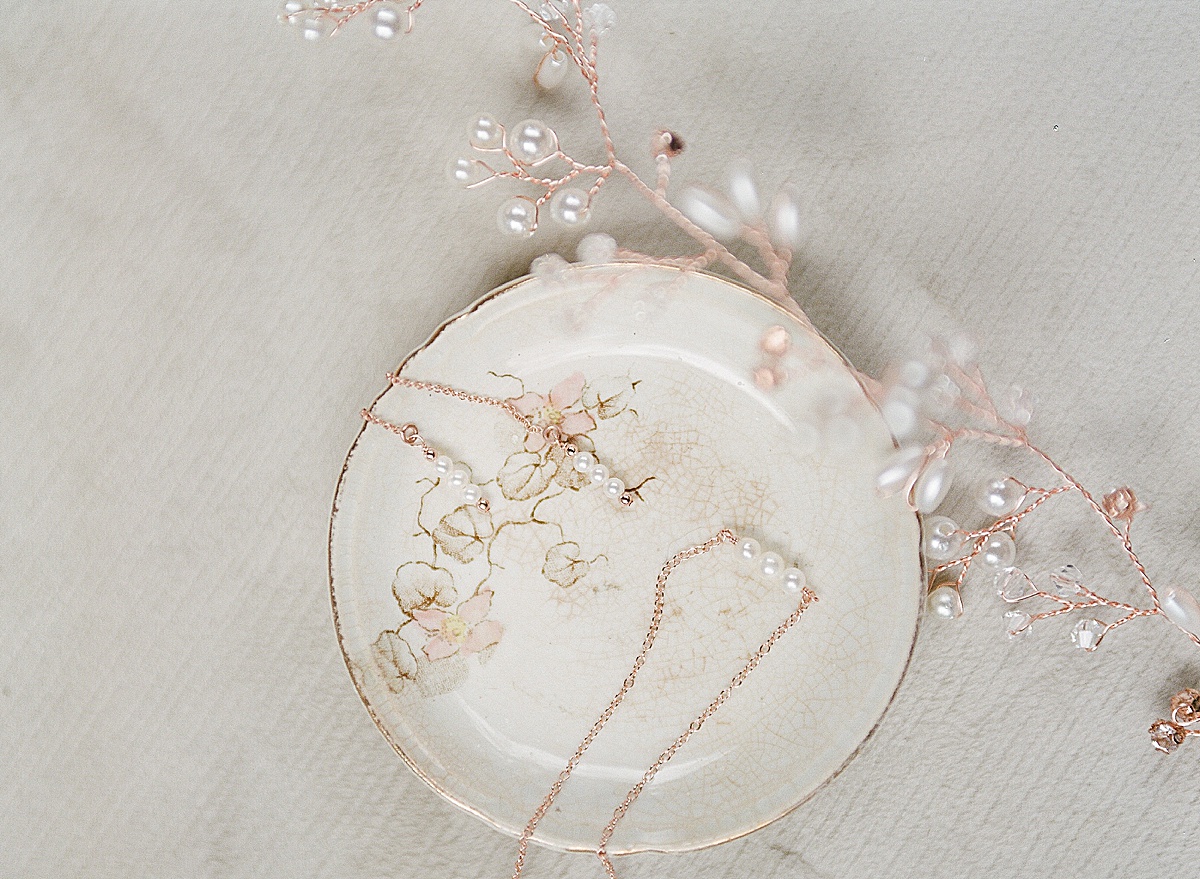 Ring Dish with Earrings and Necklace Photo 