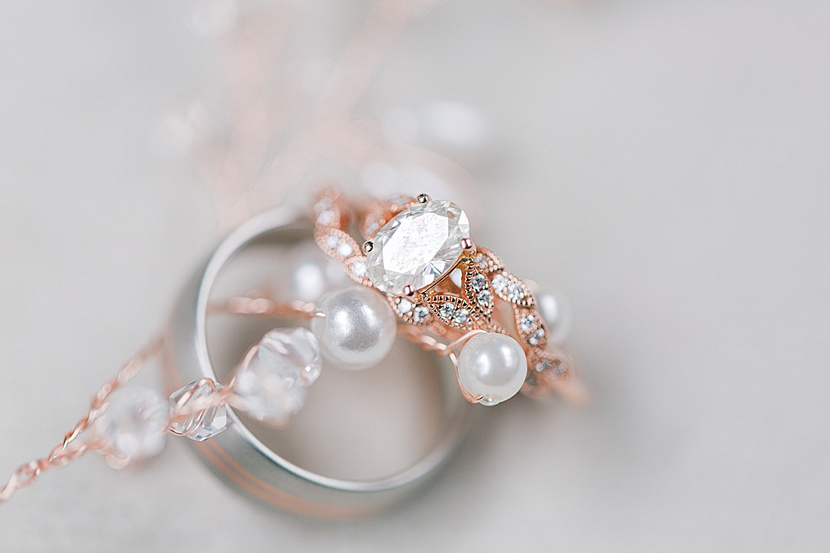 Detail of Diamond Wedding Rings Photo 