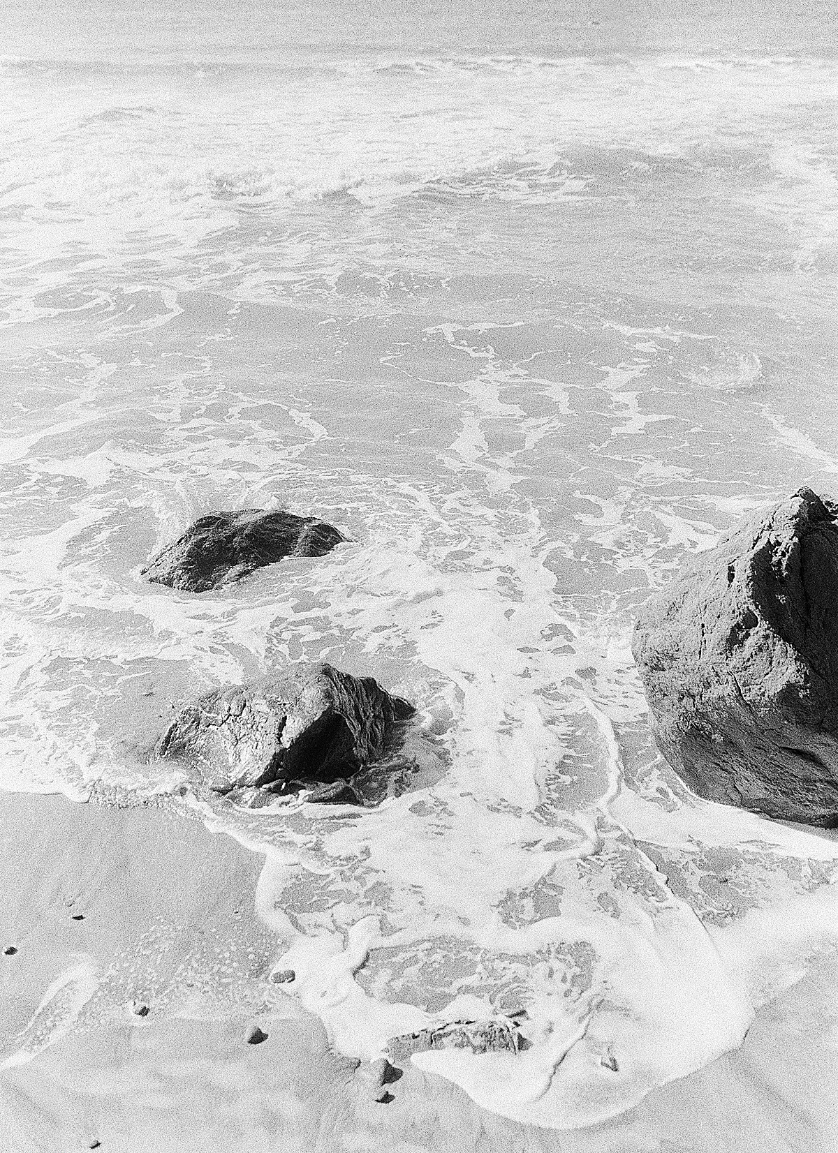 Black And White Pfeiffer Beach Big Sur California Photo 