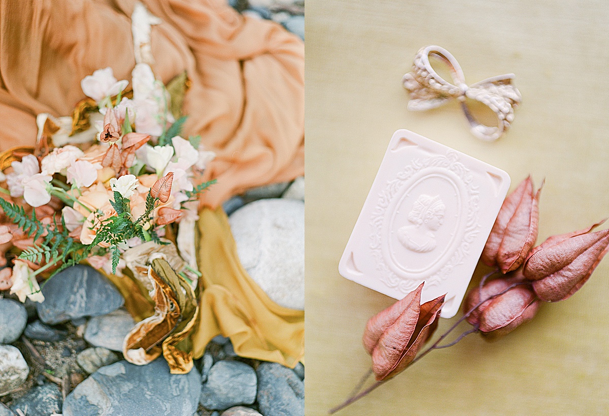 Detail of Bouquet and Flat Lay Details Photos 