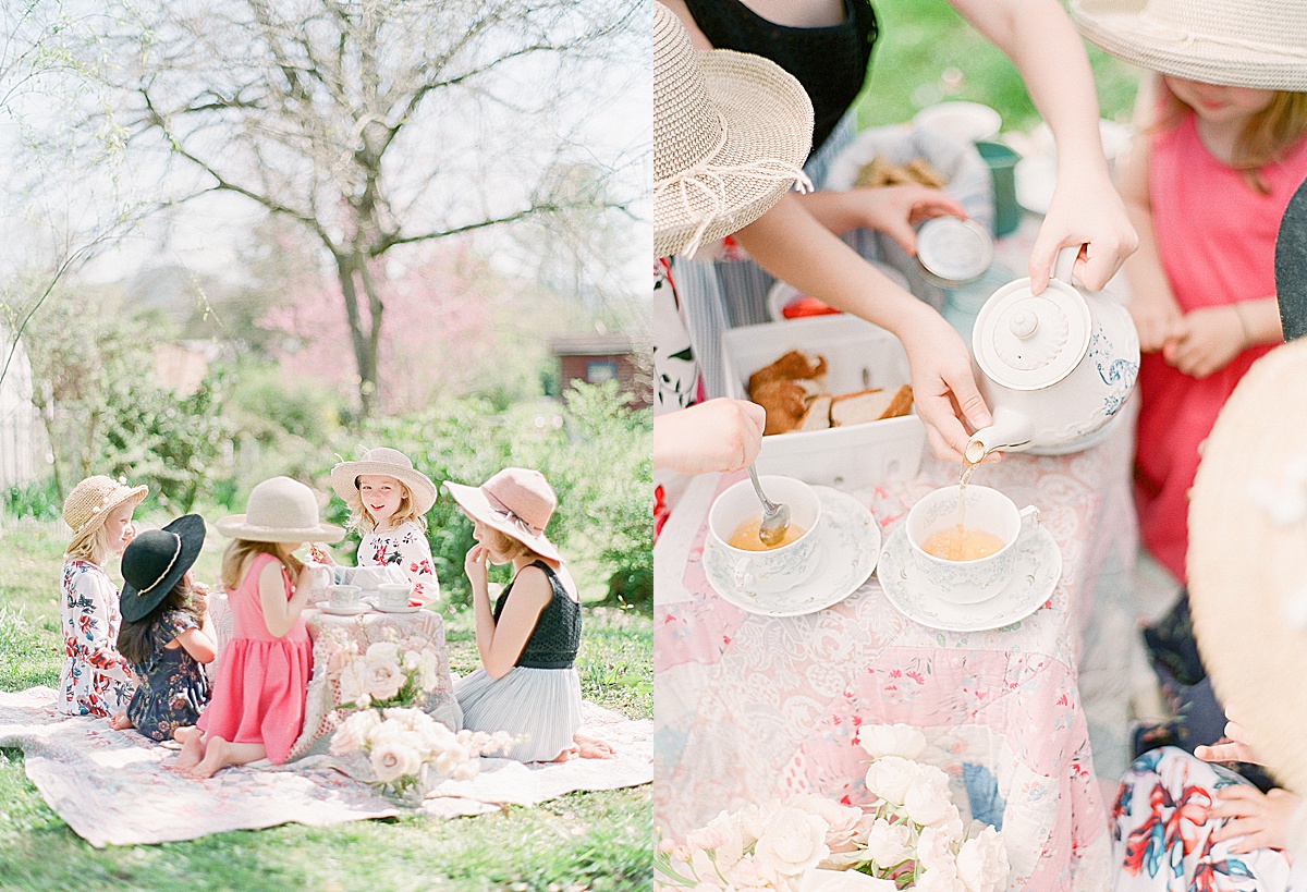 Little Girls Having A Tea Party Photos 