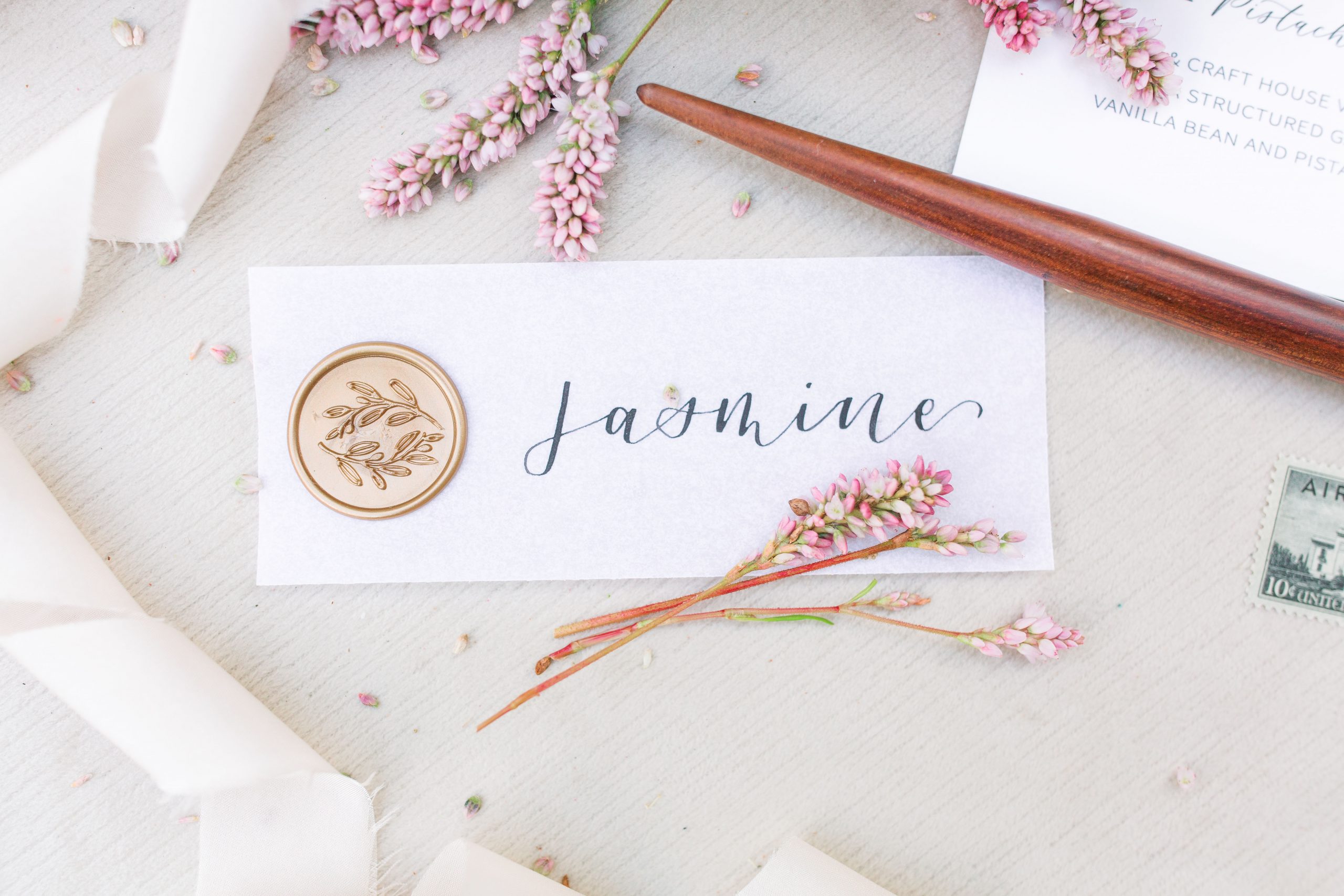 Calligraphy Name Card Jasmine Photo 