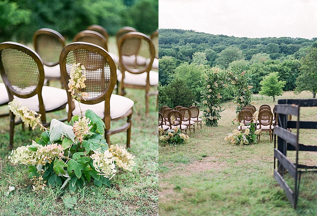 Bloomsbury Farm Wedding Ceremony Site in Field Photos