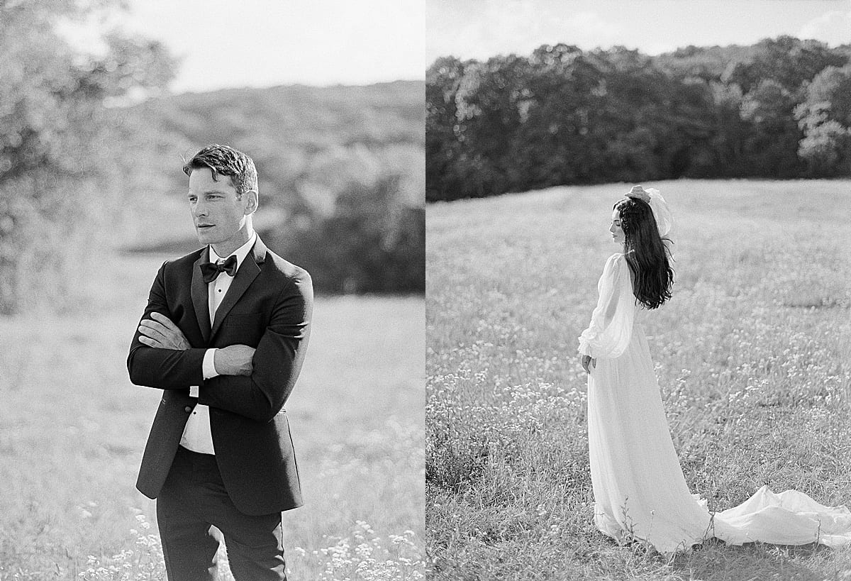 Black and white Of Groom and Bride Photos