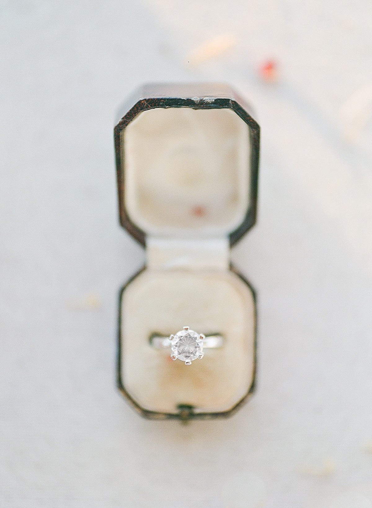 Diamond Ring in Vintage Box Photo 