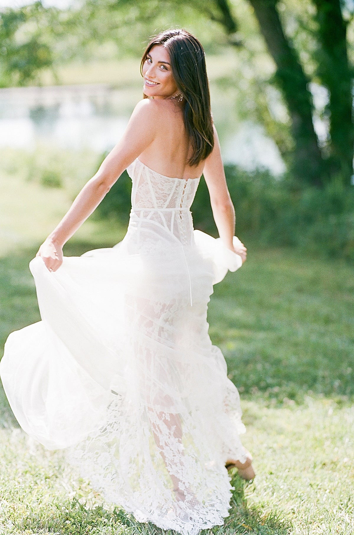Mint Springs Farm Bride Twirling in Dress Photo 