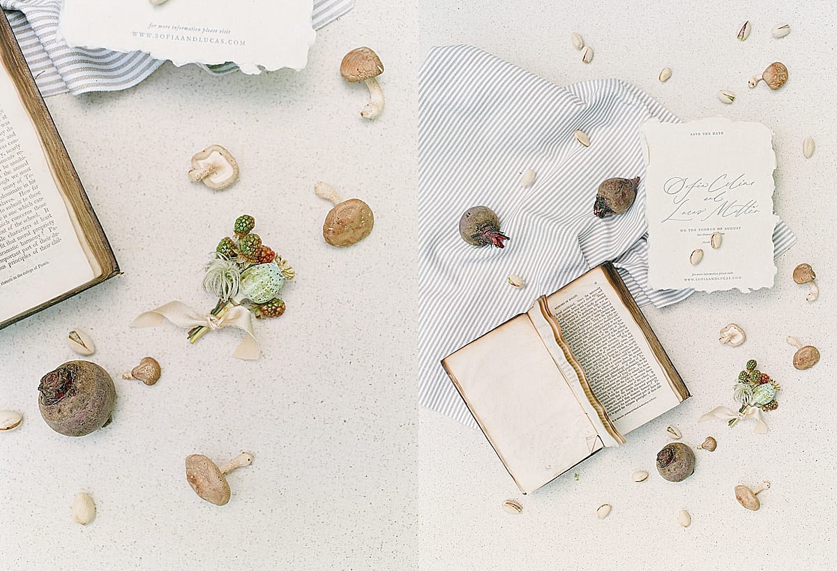 Flat Lay Photos of a Book and boutonniere Photos