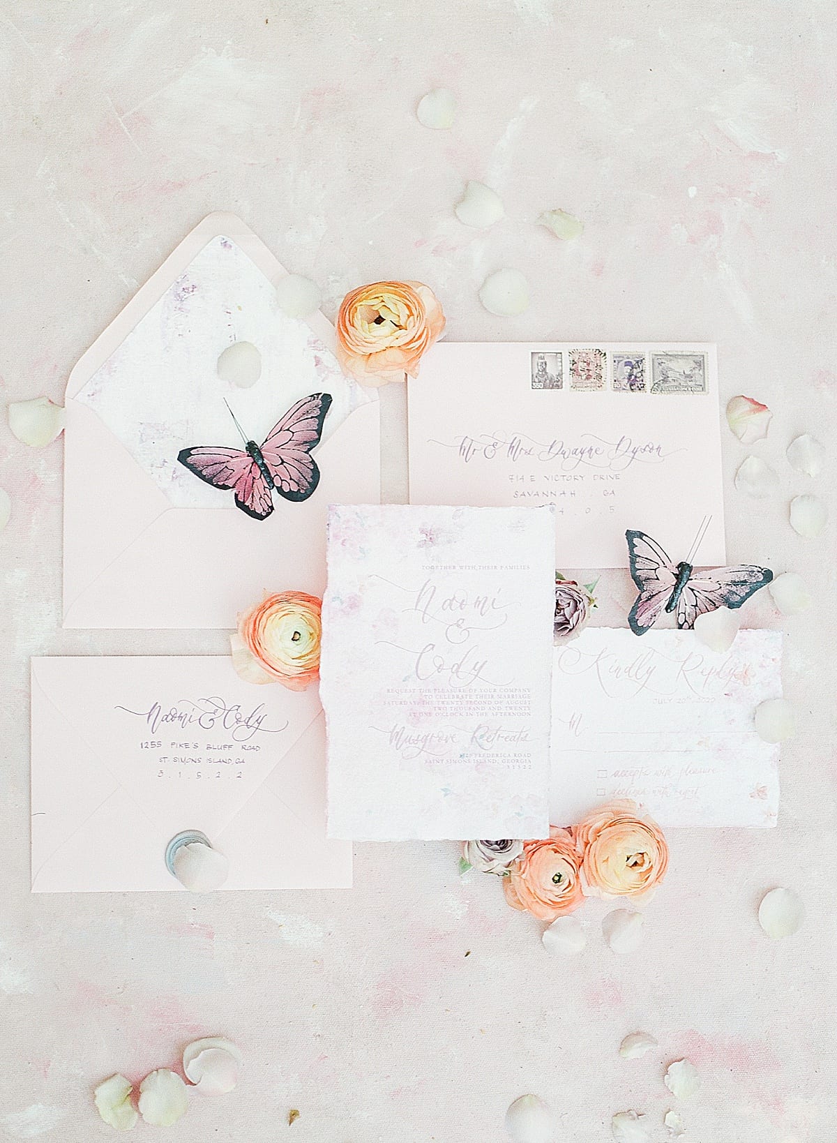 Invitation Suite with Butterflies Photo