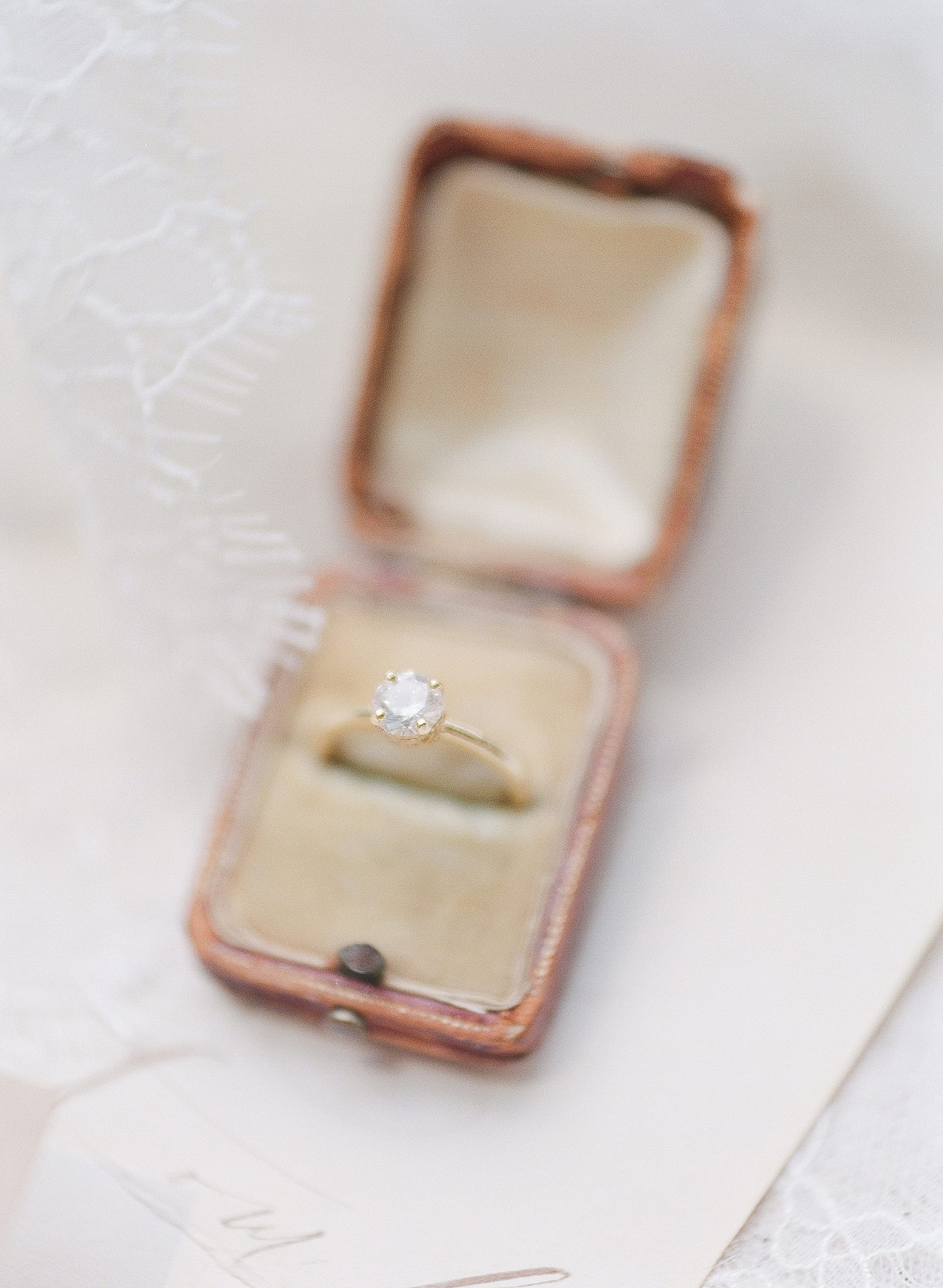 Engagement Ring in Vintage Box Photo