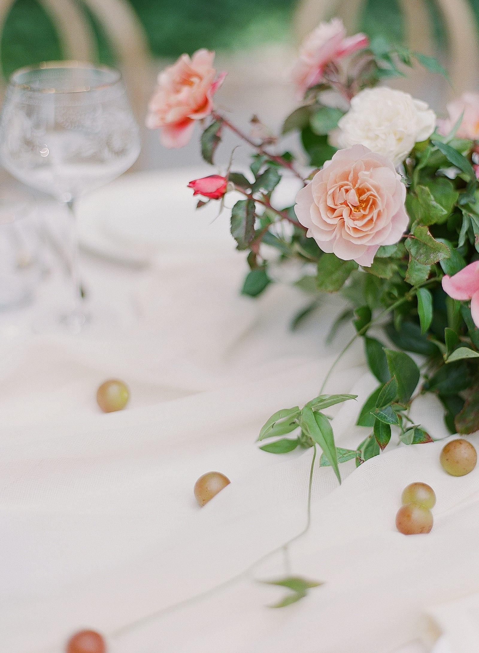 Reception Table Flower Details at Swan House Atlanta Photo