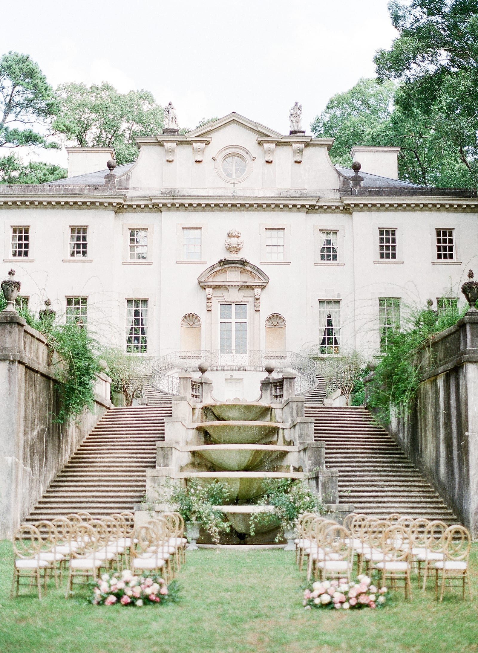 Ceremony Site in front of fountain Swan House Atlanta Photo