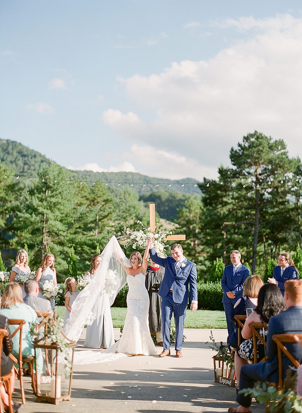 Chestnut Ridge Bride and Groom Just Married Ceremony Photo