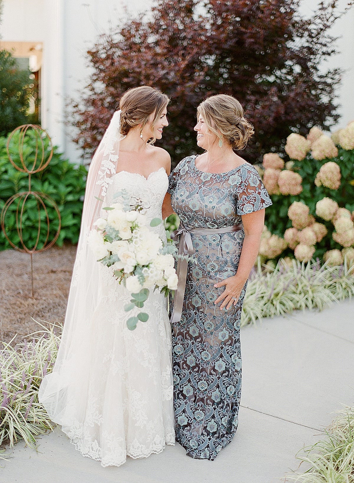 Bride with Mother Smiling Photo