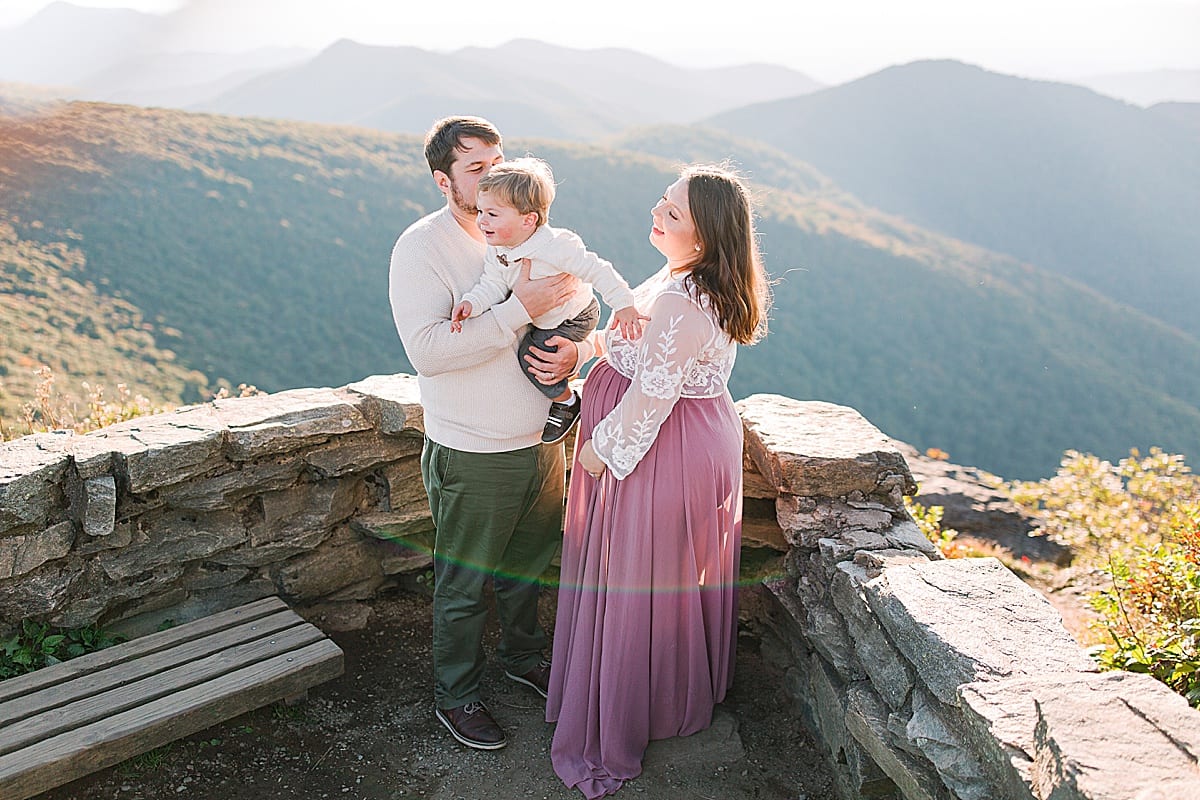 Craggy Gardens Family Session With Mountains in Background Photo