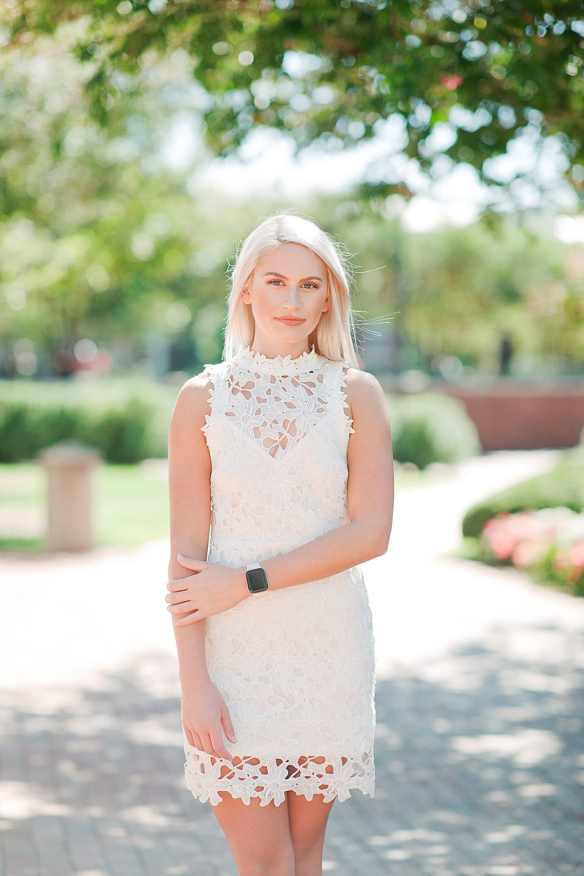 Graduation Photoshoot Girl in White Dress Photo