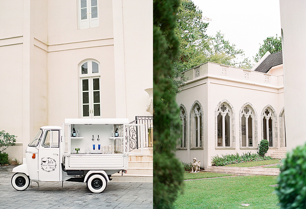 Mobile Bar at Houston Wedding Venue and Chateau Cocomar Photos