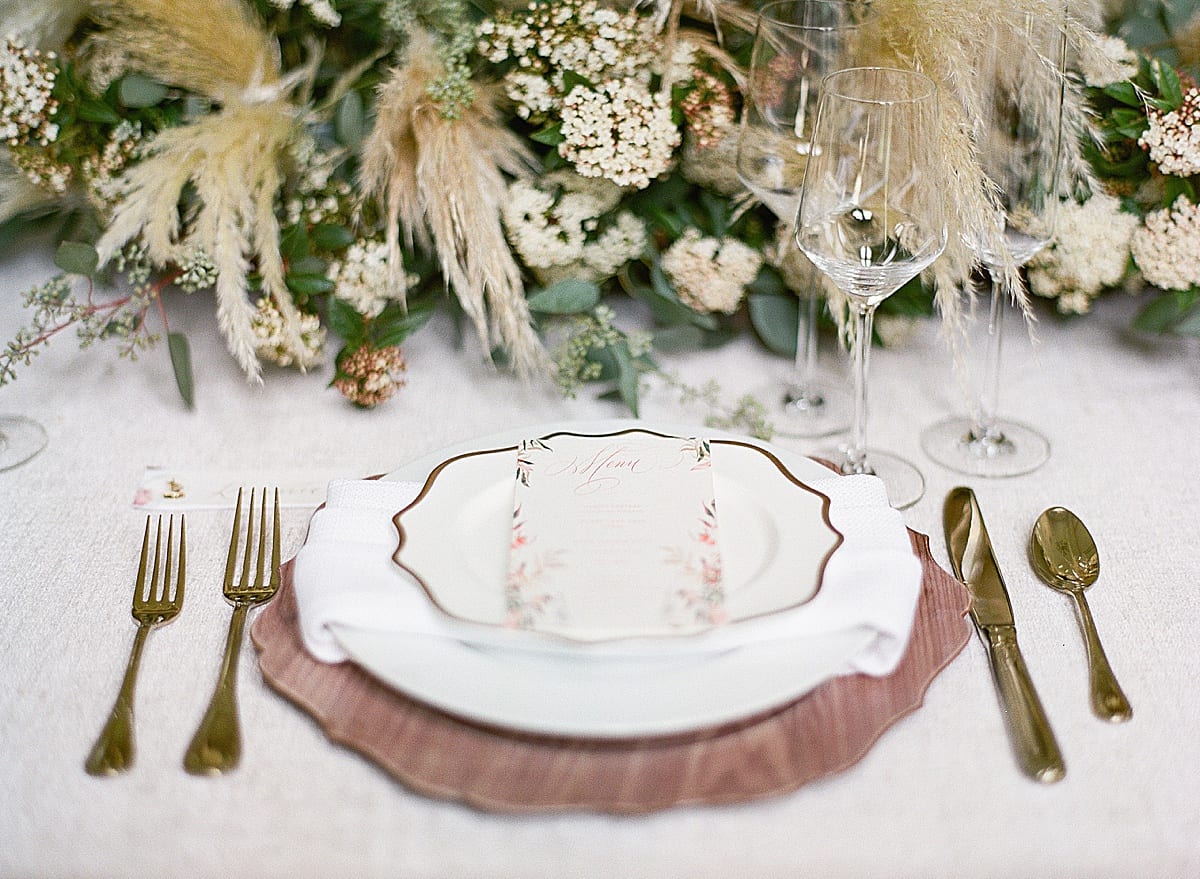 Reception Table Place Setting Photo
