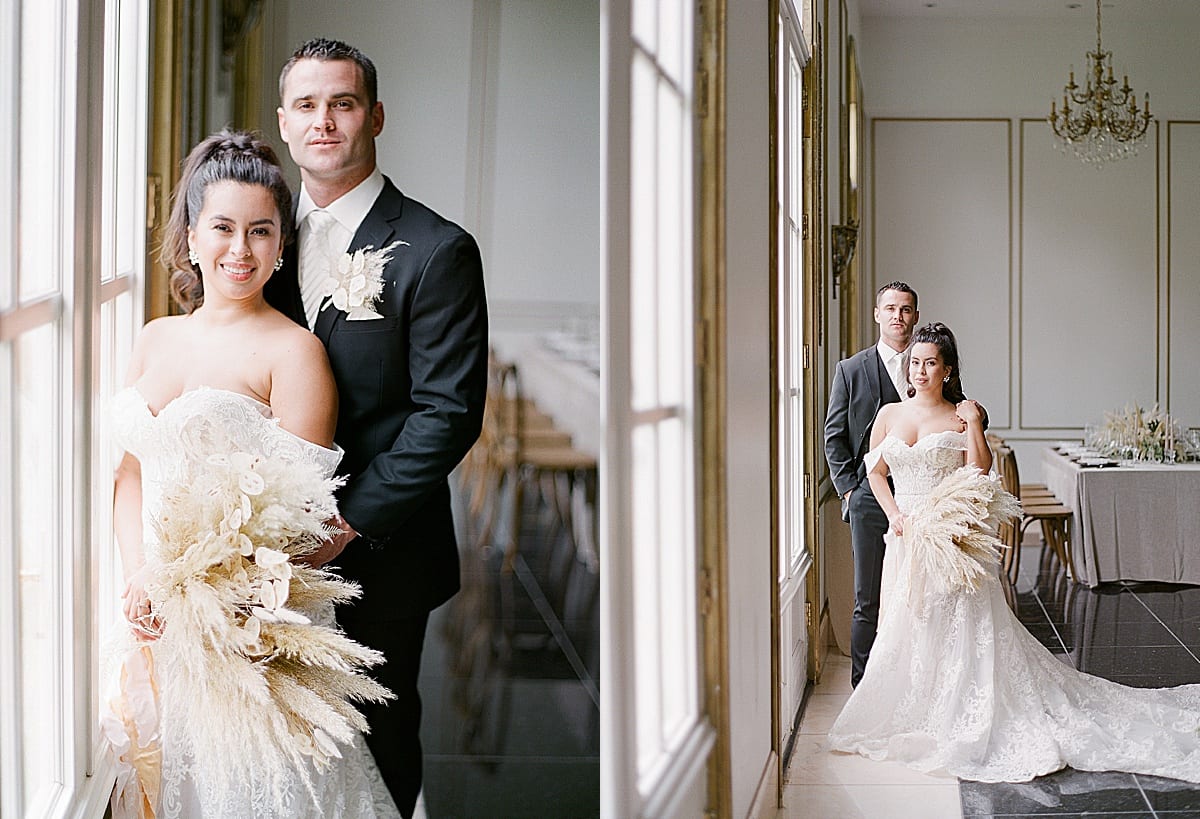 Bride and Groom at Houston Wedding Venue Chateau Cocomar Photos