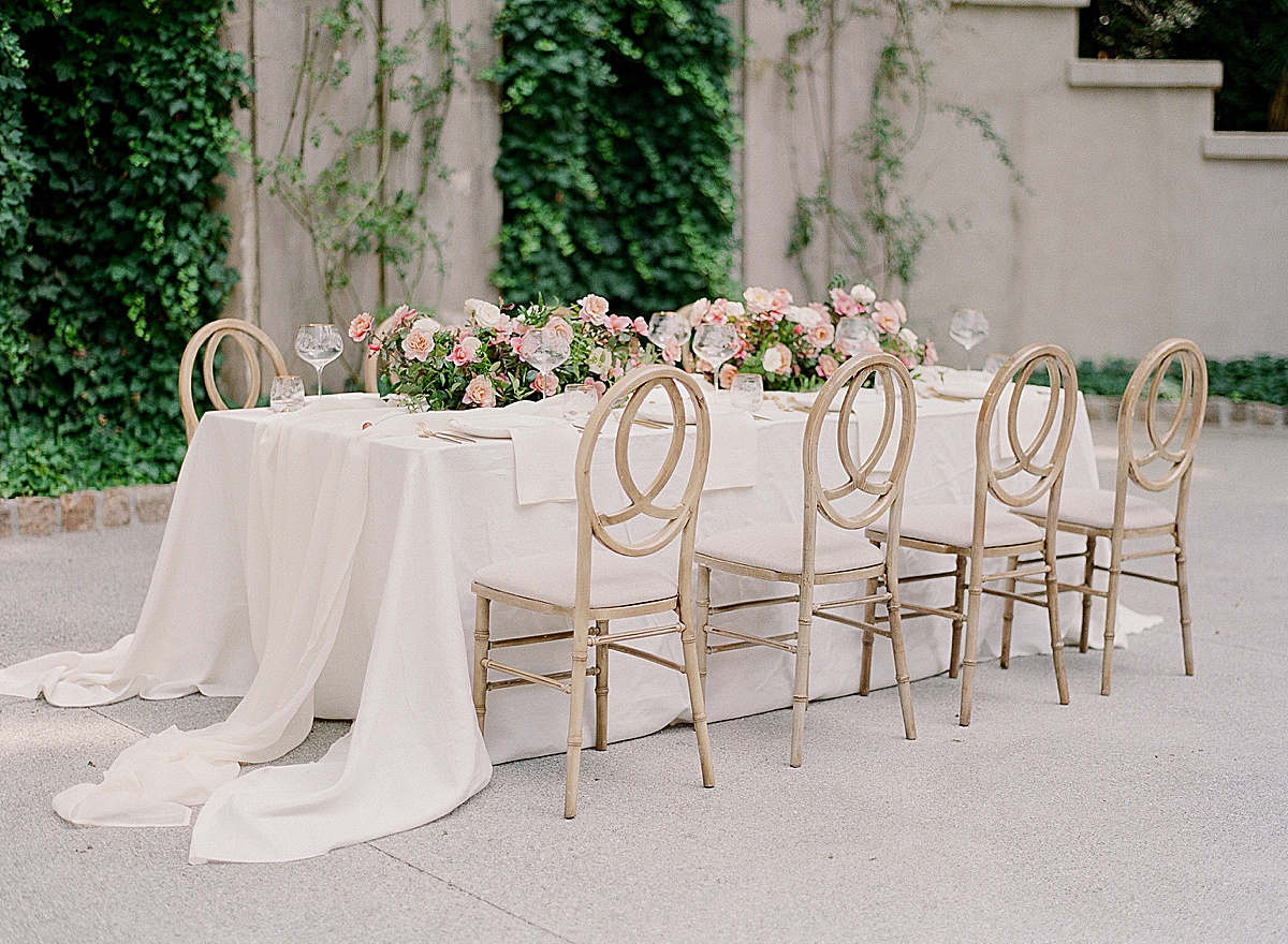 Romantic Wedding Reception Table at Swan House in Atlanta Photo