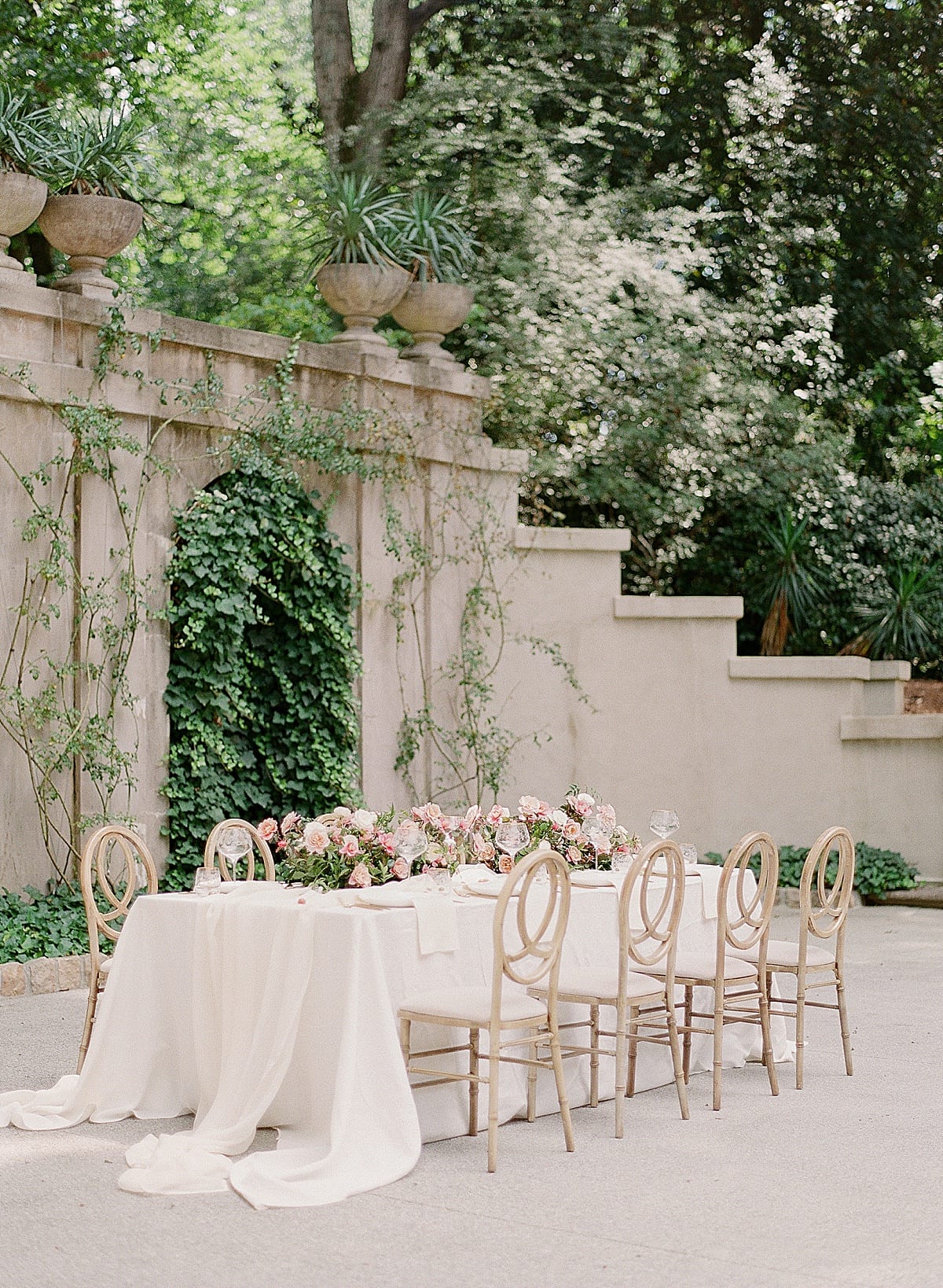 Romantic Wedding Reception Tablescape Photo