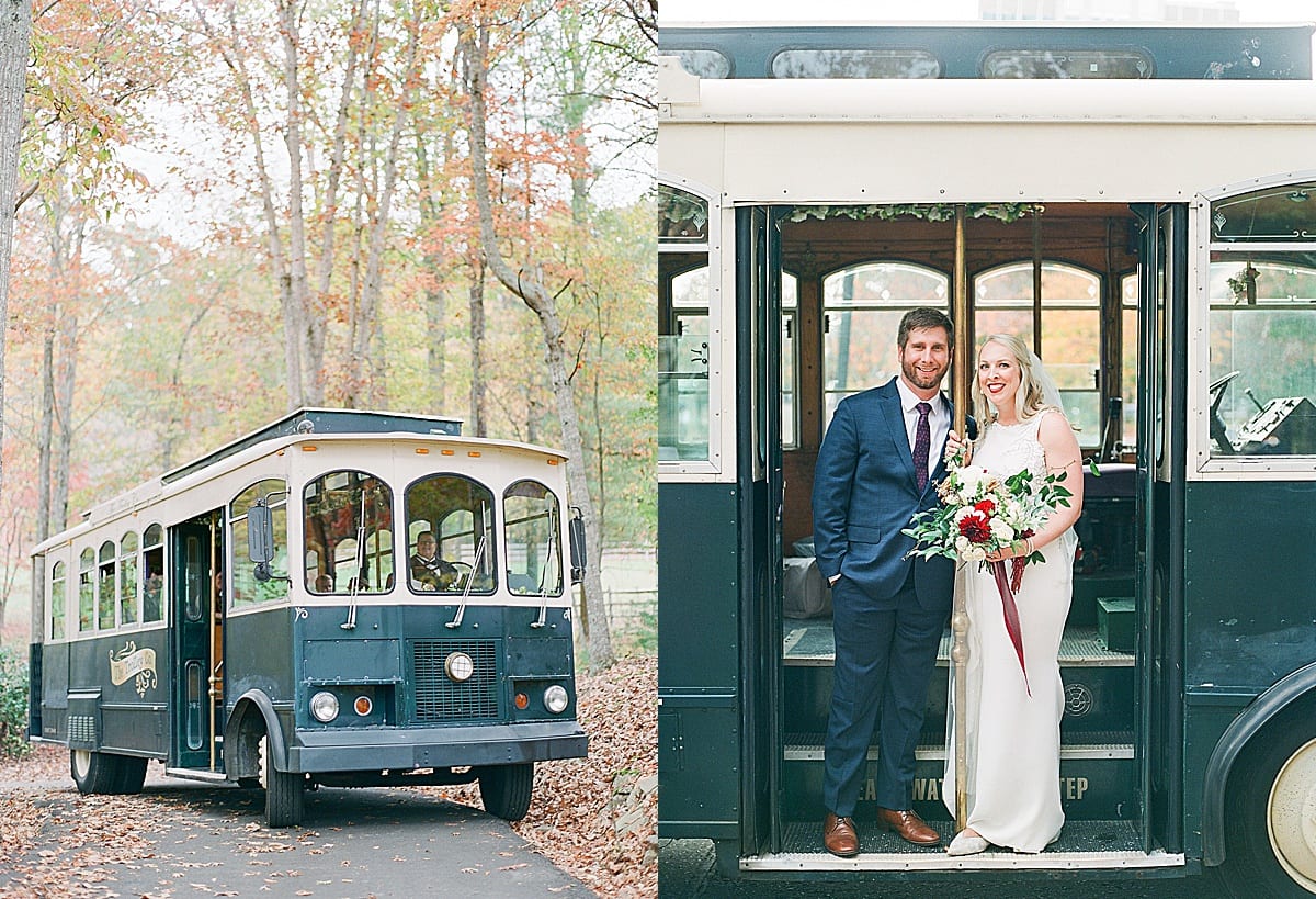 Asheville Wedding Trolley Photos