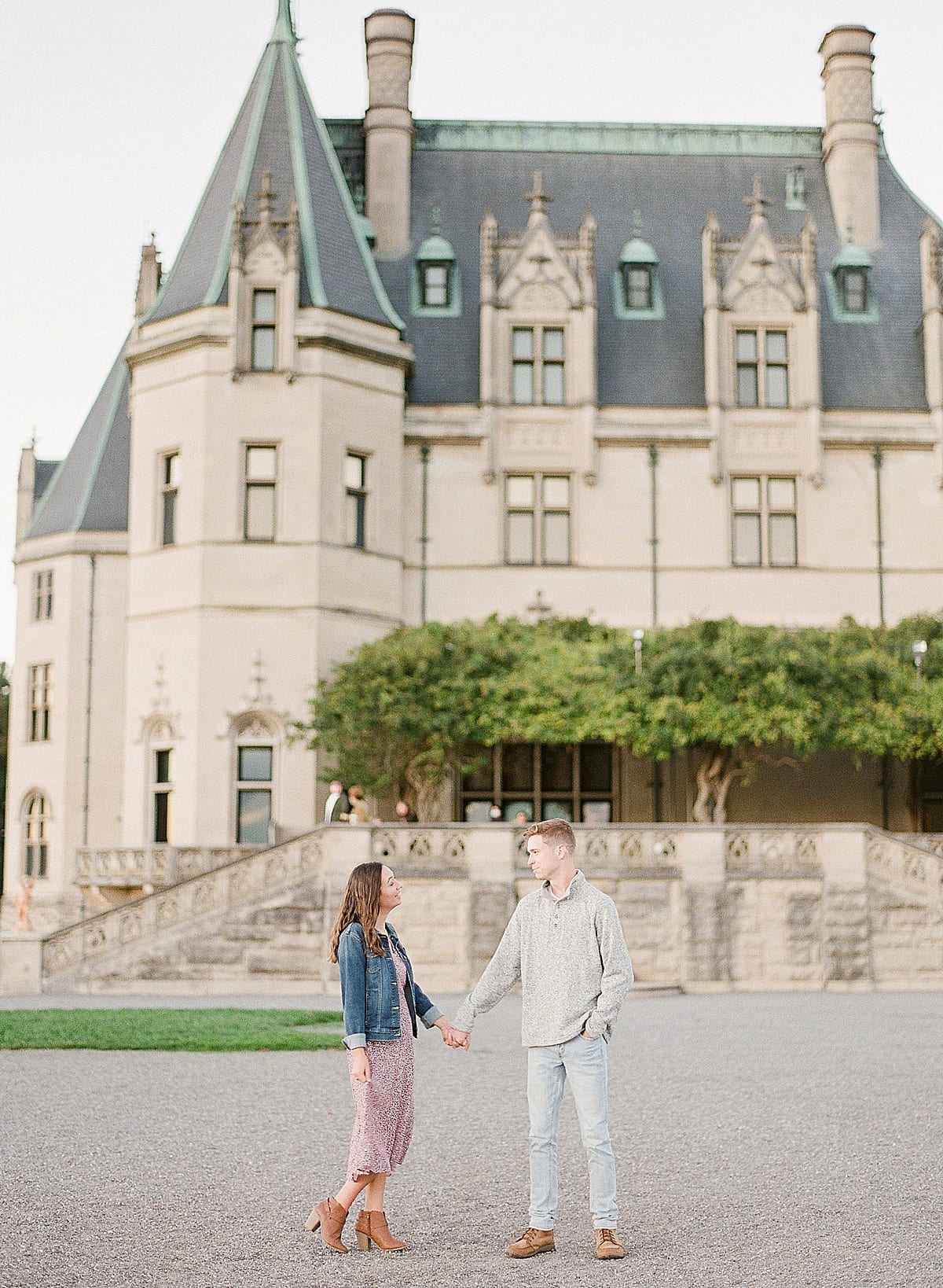 Couple Holding Hands on The Terrace at Biltmore House Photo