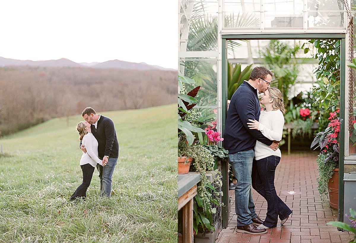 Couple in Field and Conservatory at Biltmore Photos