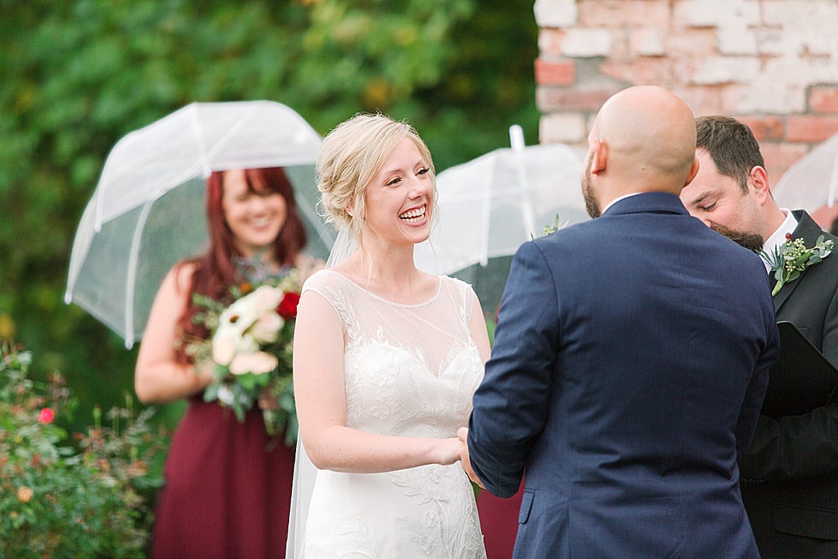 Bride Smiling at Groom During Ceremony Photo