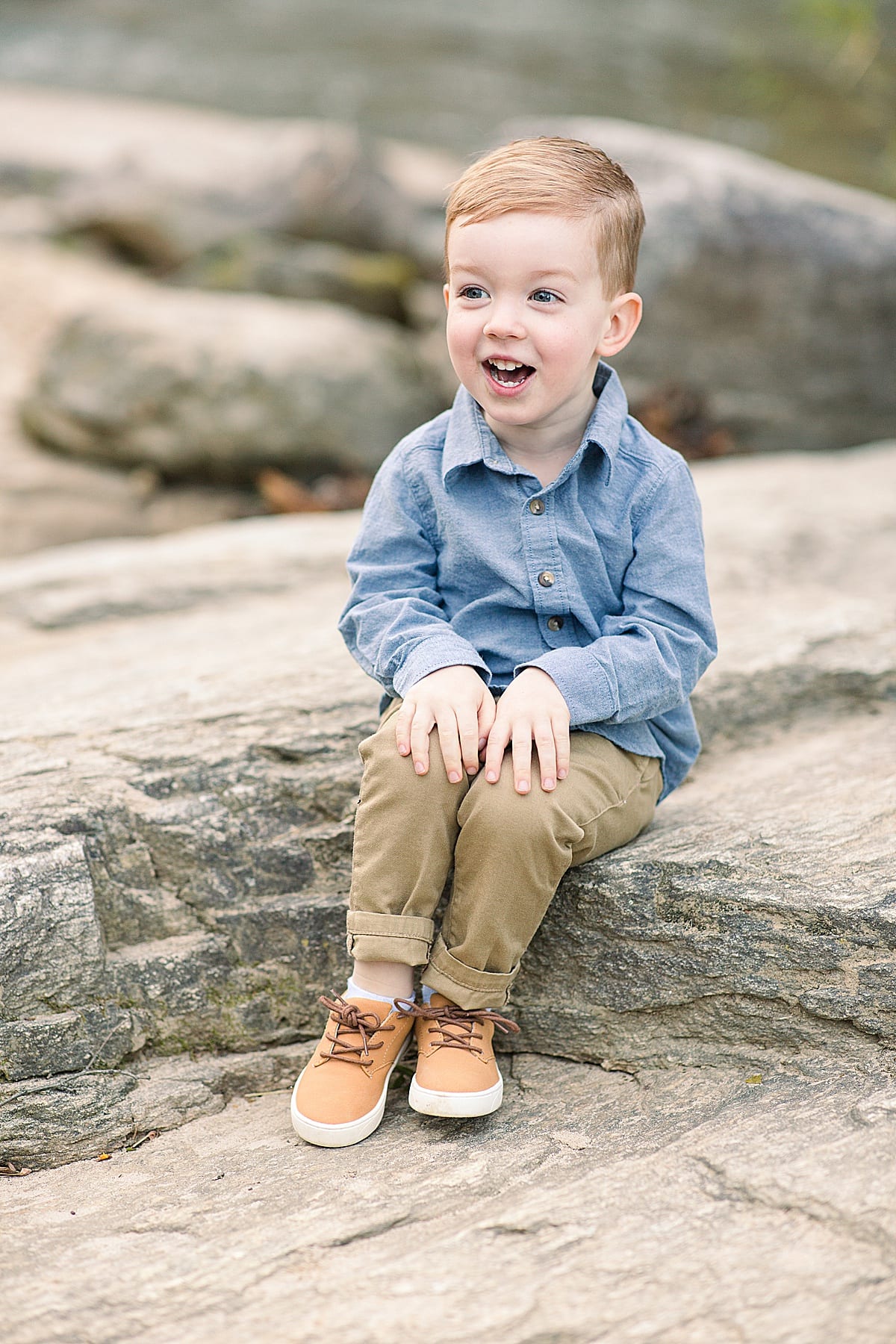 Lake Lure Family Session Little Boy Smiling Photo