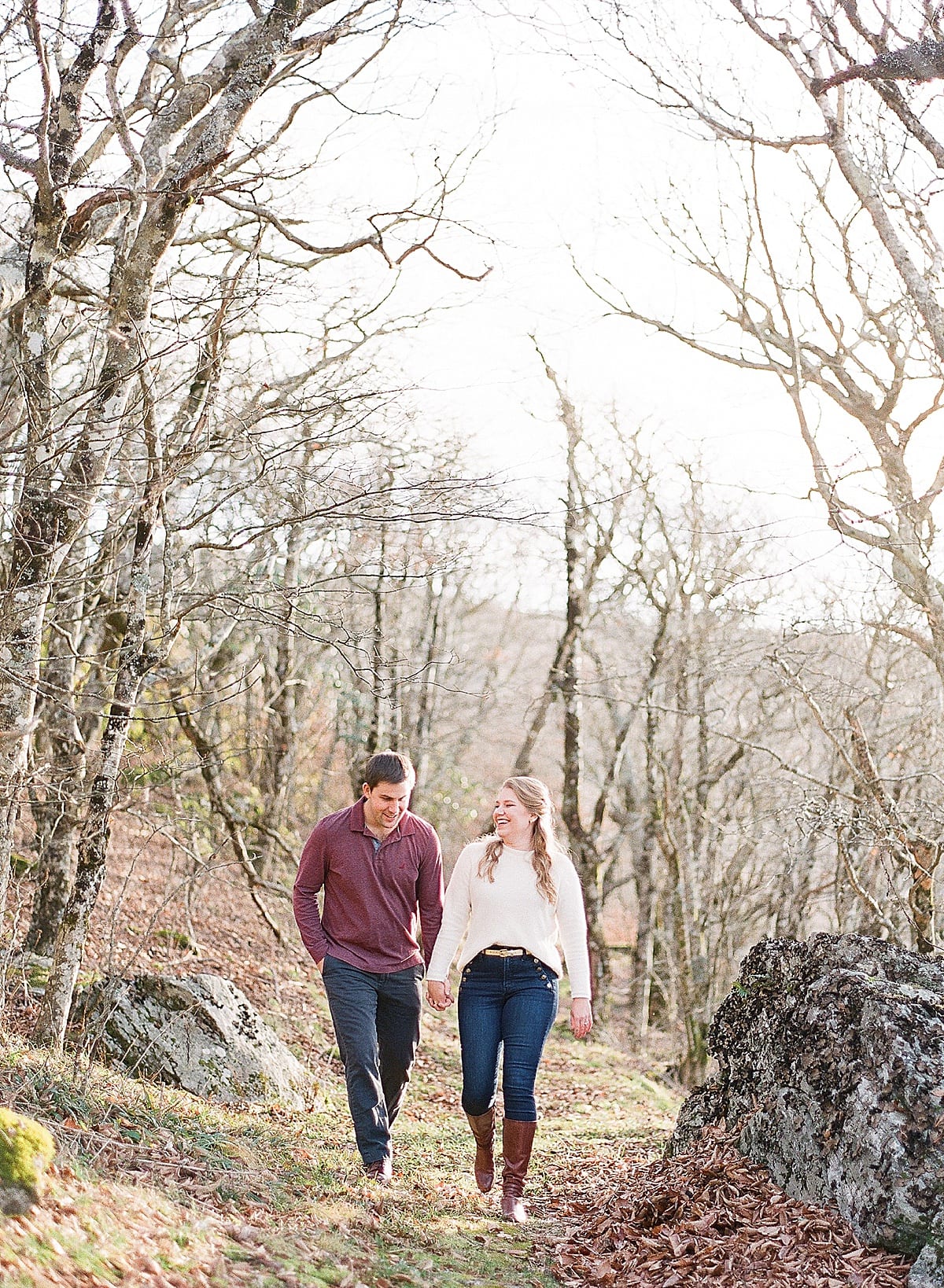 Couple Laughing and Walking Together Photo