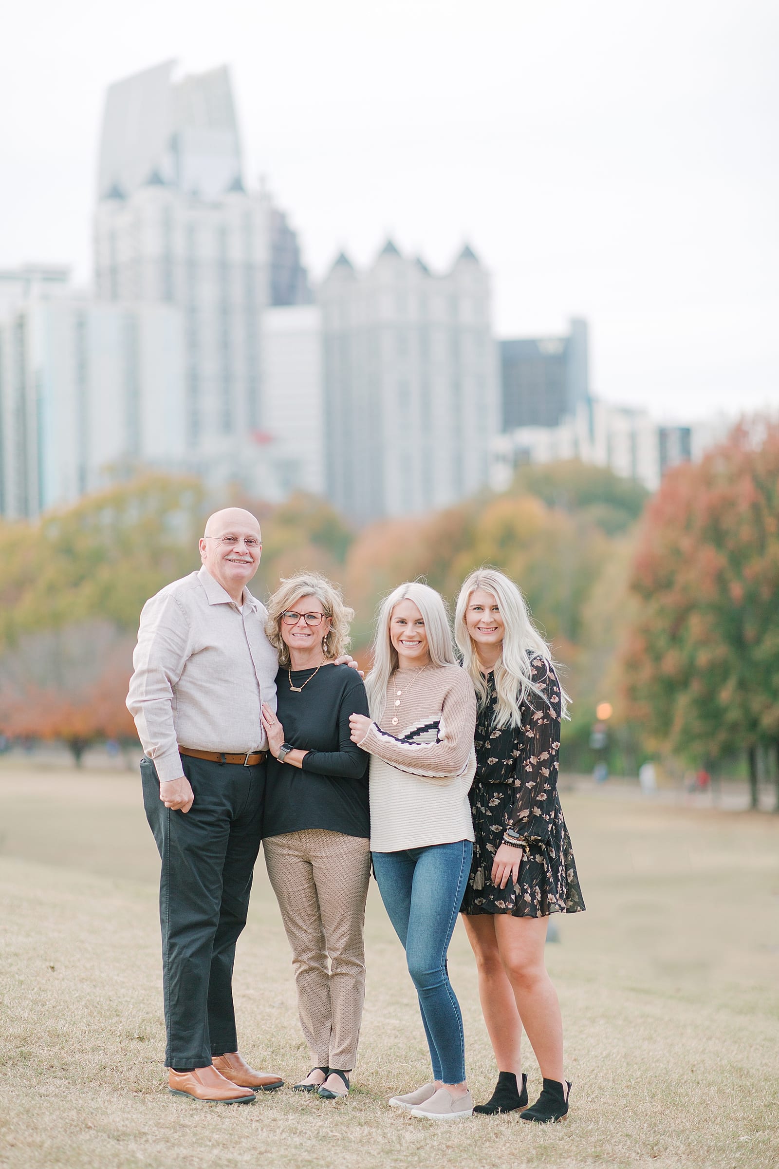 Piedmont Park Atlanta Family with Skyline in the Background Photo