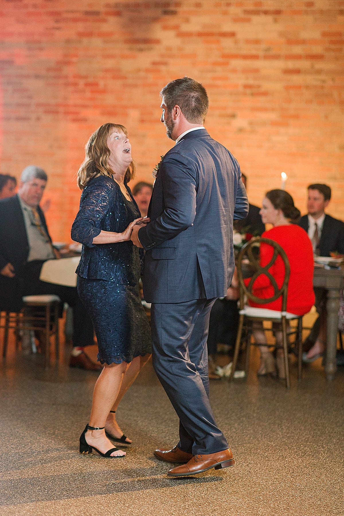 Groom Dancing With His Mom at The Venue In Downtown Asheville Photo