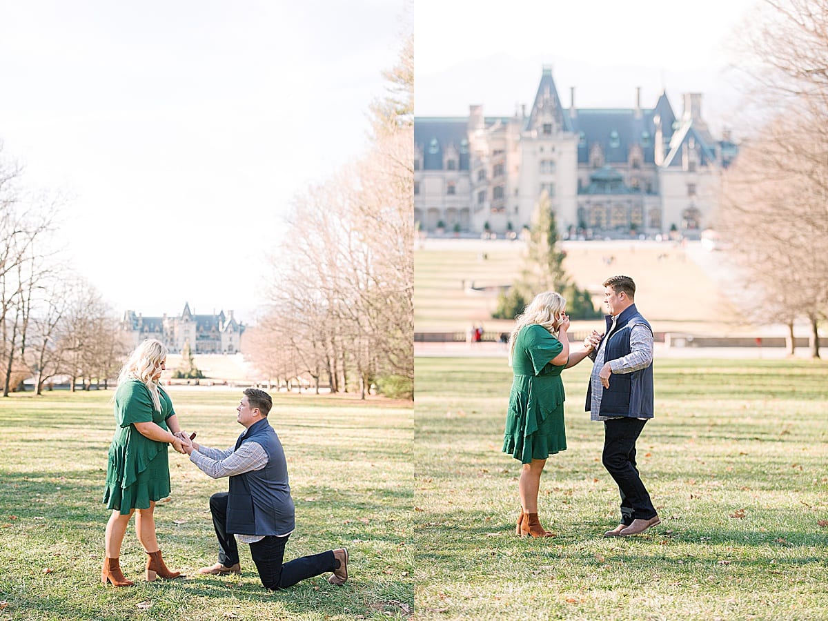 Biltmore For Christmas Wedding Proposal on Hill above Biltmore House Photos