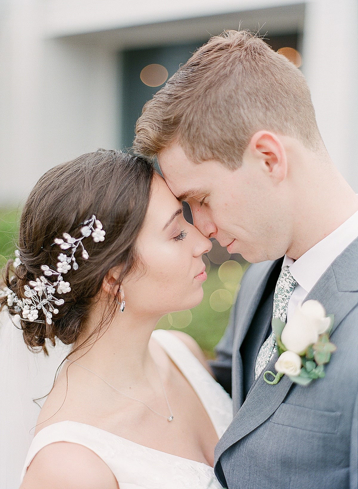 Charlotte Wedding Photographer Bride and Groom Nose to Nose Photo