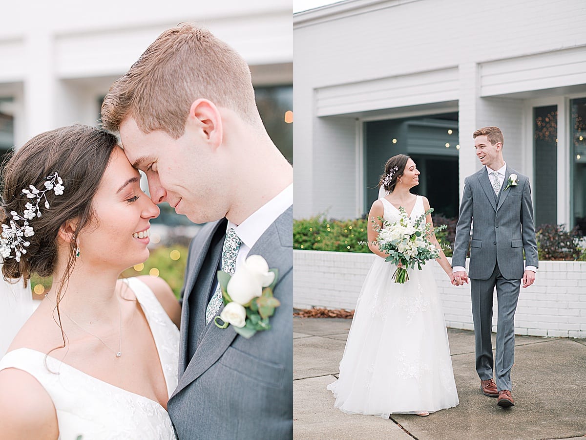 Charlotte Wedding Photographer Bride and Groom Snuggling and Holding Hands Photos