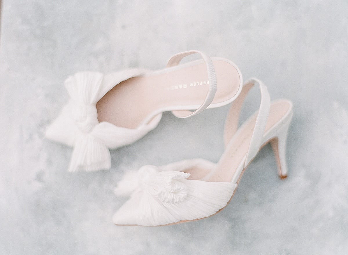 Luxurious White Wedding Shoes with High Heels on a Red Background. Rear  View Stock Image - Image of glamour, heels: 183413629