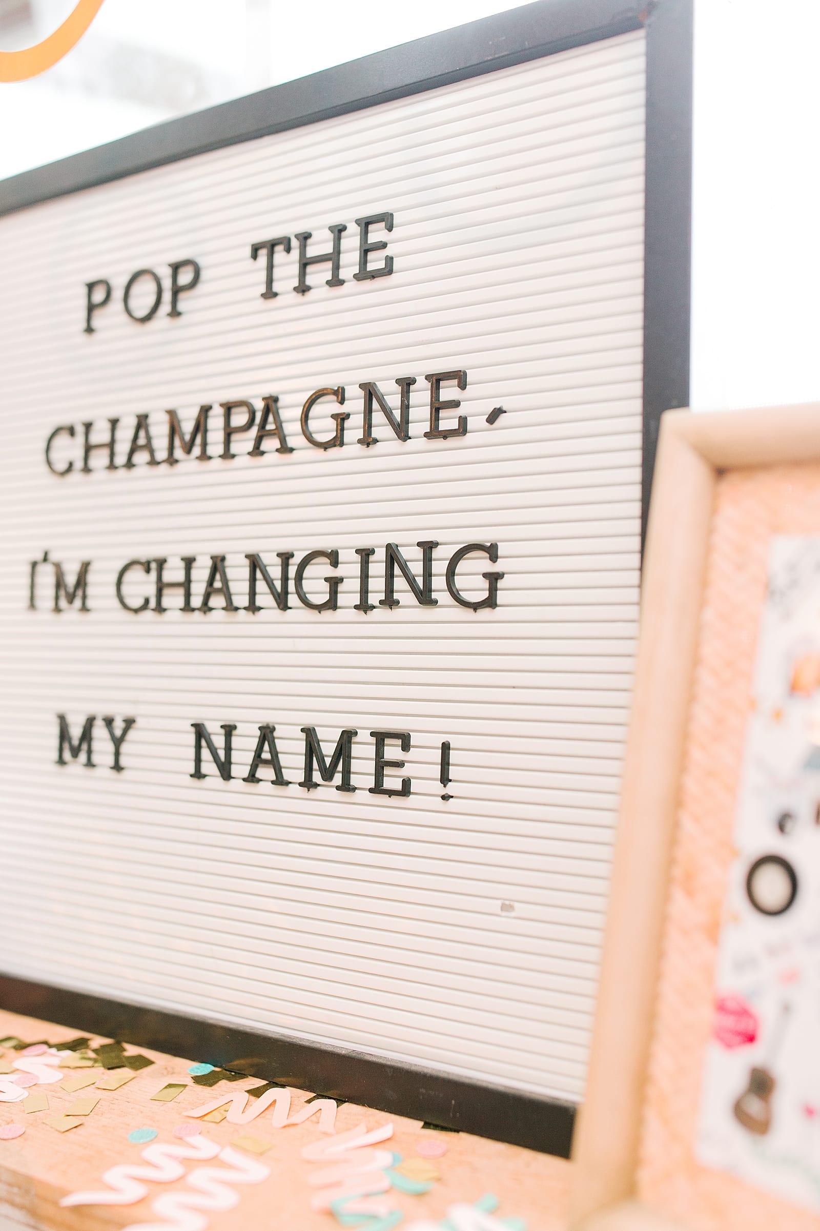 Pop the Champagne sign photo