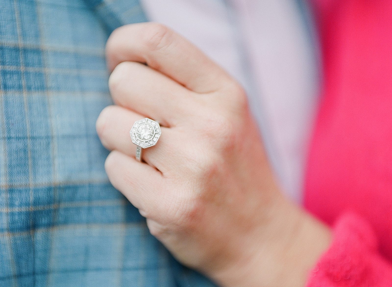Close up of engagement Ring Photo