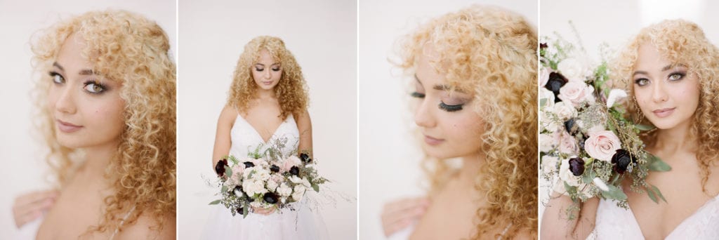 Film Photography Bridal Portraits in Studio Photos