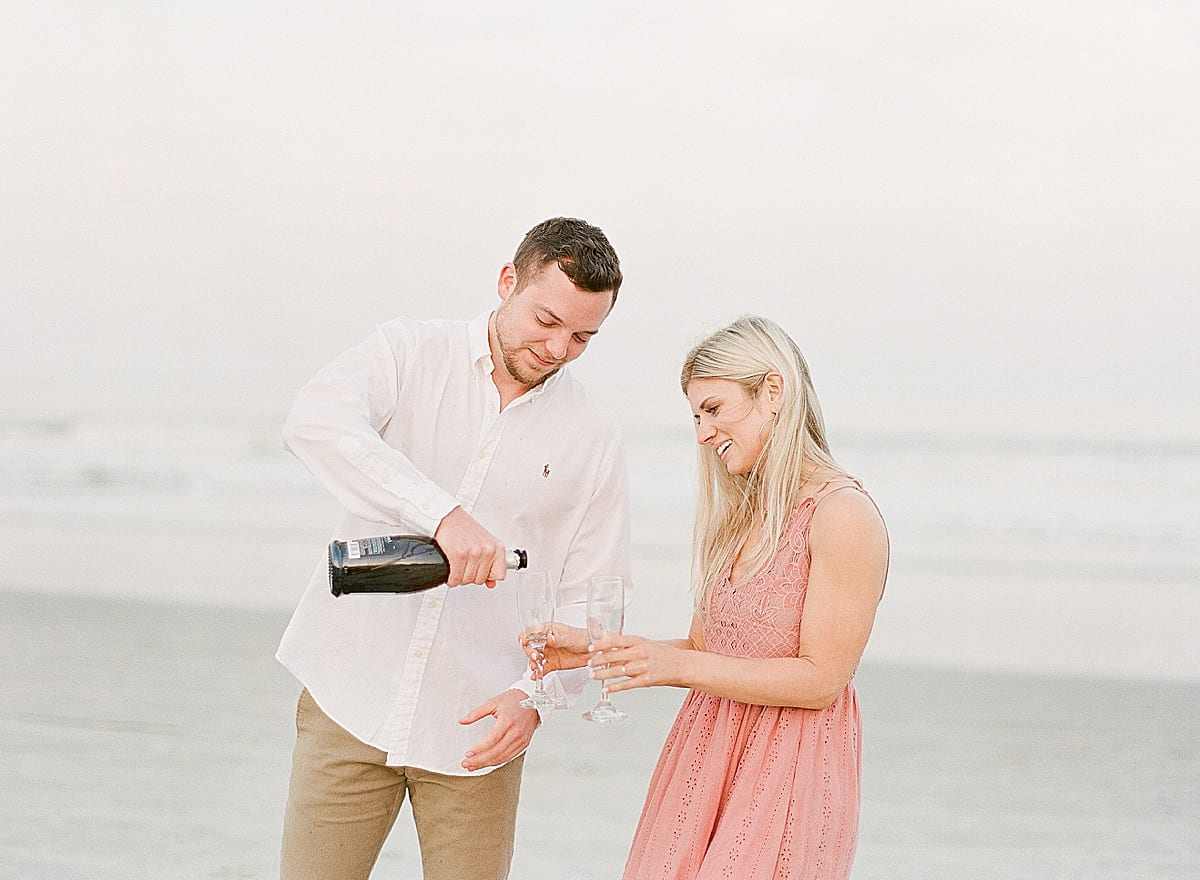 Hunting Island State Park Couple Pouring Champagne Photo