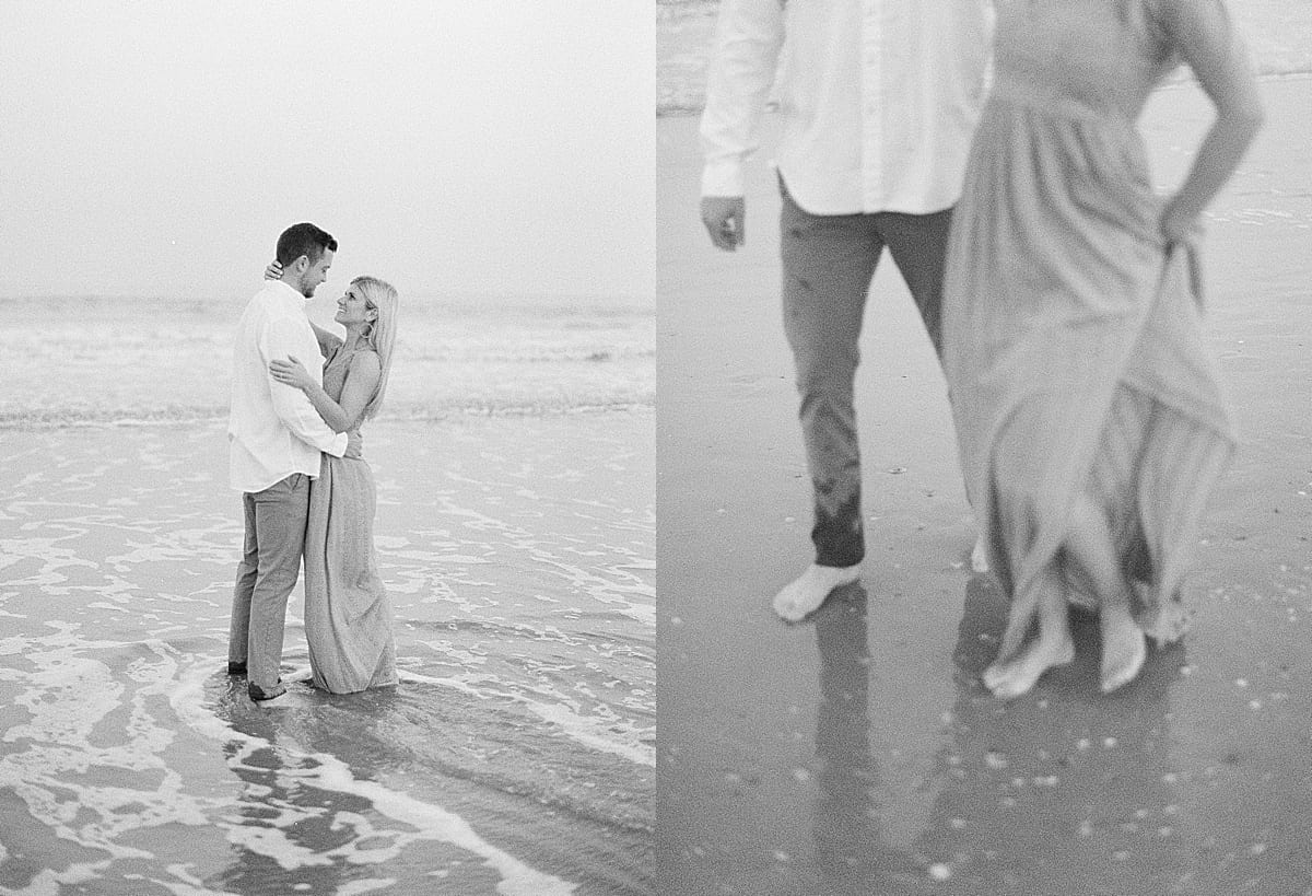 Hunting Island State Park Black and White of Couple On the Beach Photos