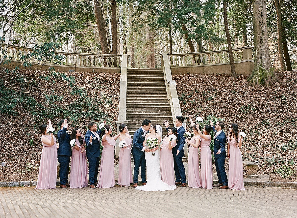 Cator Woolford Gardens Bridal Party in front of stairs Photo
