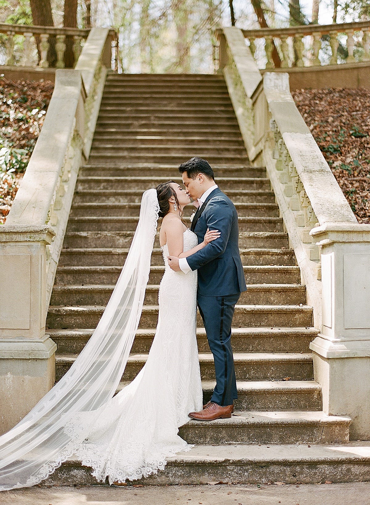 Cator Woolford Gardens Bride and Groom On Stairs Photo