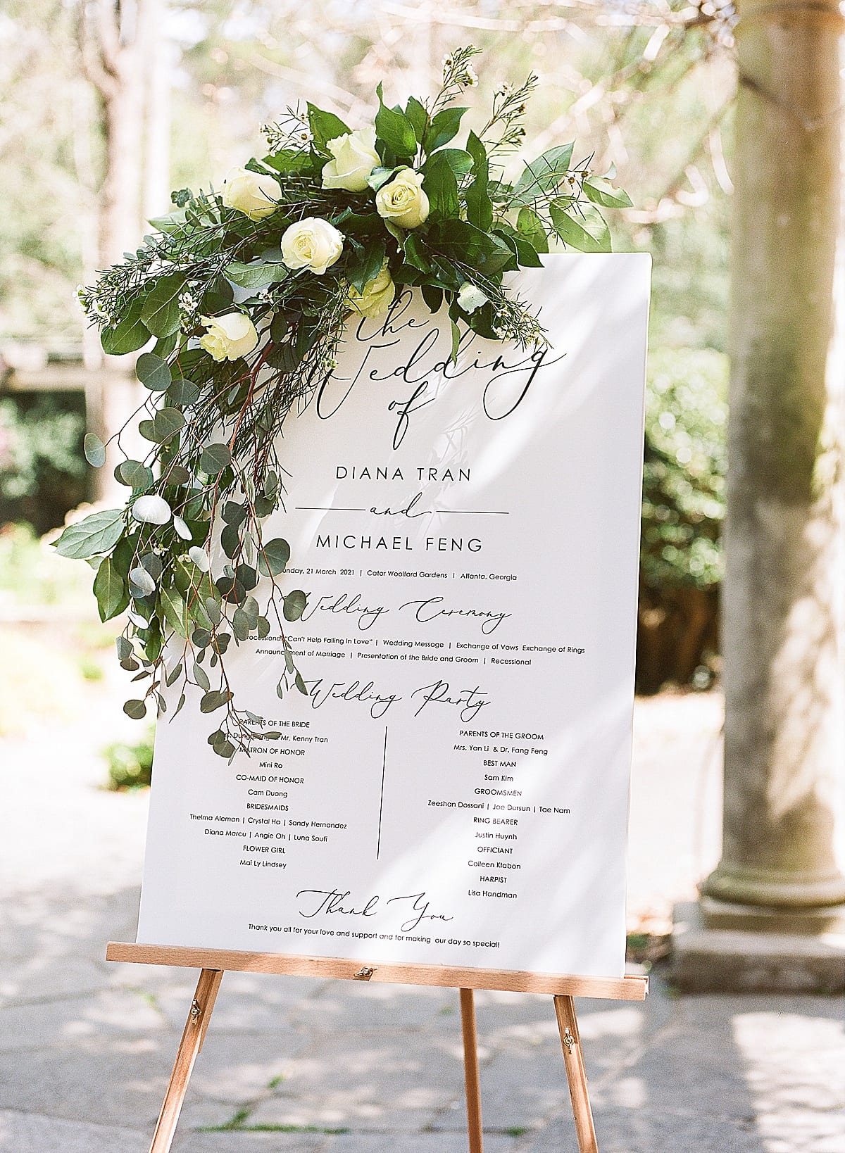 Cator Woolford Gardens Wedding Welcome Sign Photo
