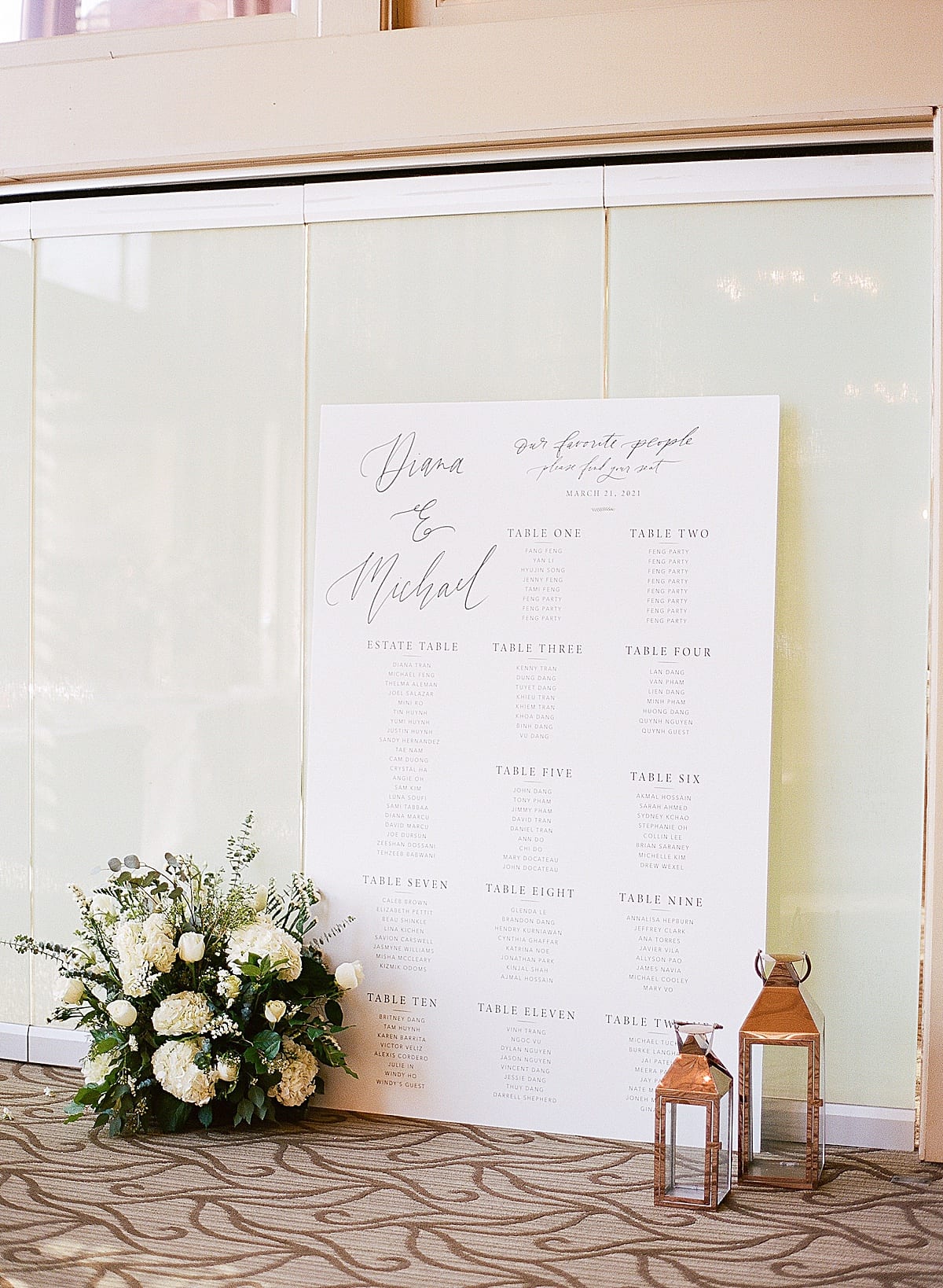 Country Club Of The South Wedding Seating Chart Photo