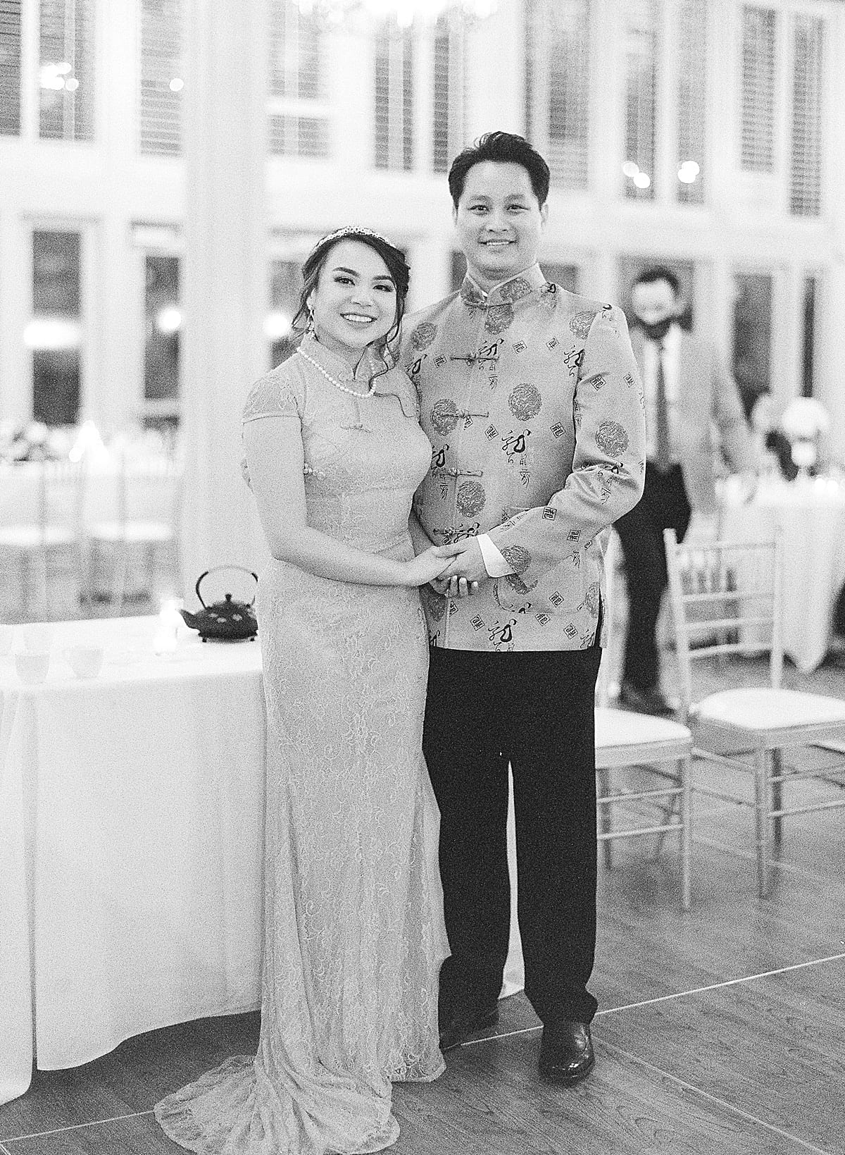 Country Club Of The South Black and White of Bride and Groom Photo