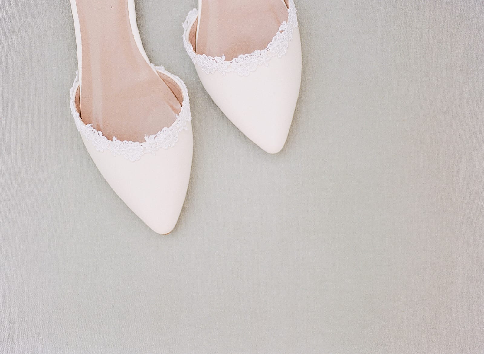 bridal shoes with lace photo